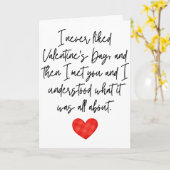 Carte Je n'ai jamais aimé la Saint-Valentin plié (Fleur jaune)