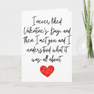 Carte Je n'ai jamais aimé la Saint Valentin pliée