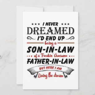 Carte Je N'Ai Jamais rêvé que je finirais par être un ge