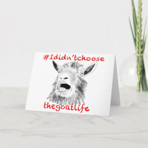 Carte Je n'ai pas choisi l'art animal drôle de la vie de