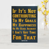 Carte Je n'ai pas le temps pour ça (Fleur jaune)