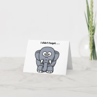 Je n'ai pas oublié l'éléphant gris drôle mignon de