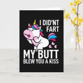 Carte Je n'ai pas péter mon cul a envoyé un baiser Funny (Fleur jaune)