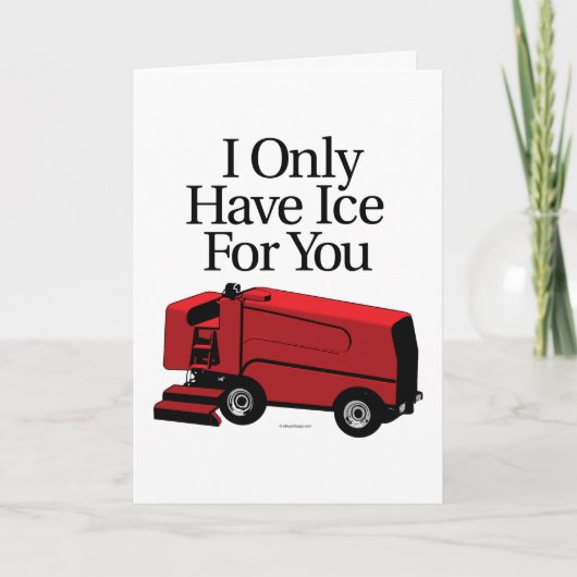 Carte Je n'ai que de la glace pour toi (hockey) (Devant)