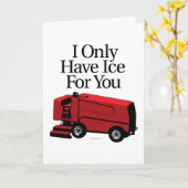 Carte Je n'ai que de la glace pour toi (hockey) (Fleur jaune)