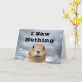 Carte Je n'ai rien vu le jour de la marmotte (Fleur jaune)