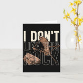 Carte Je n'aime pas ce rock Marcus le ver mème drôle (Fleur jaune)