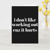 Carte Je n'aime pas faire de l'exercice parce que ça fai (Fleur jaune)