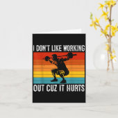 Carte Je n'aime pas faire de l'exercice parce que ça fai (Fleur jaune)