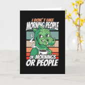 Carte Je n'aime pas les matins, les matins ou les gens (Fleur jaune)