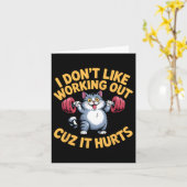 Carte Je n'aime pas travailler dehors parce que ça fait (Fleur jaune)