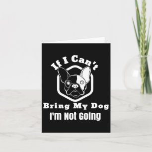 Carte Je n'arrive pas à apporter mon chien Je ne vais pa