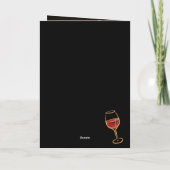 Carte "Je Ne Bois Jamais... Vin" Vampire Humour gothique (Dos)