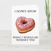 Carte Je Ne Connais Pas De Donut Pour La Saint-Valentin (Devant)