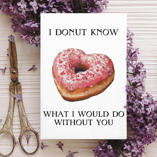Carte Je Ne Connais Pas De Donut Pour La Saint-Valentin