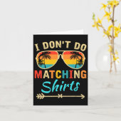 Carte Je ne fais pas Correspondance Chemises Funny Match (Fleur jaune)