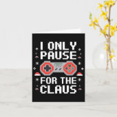 Carte Je ne fais une pause que pour le Claus Retro Video (Fleur jaune)