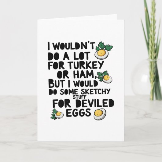 Carte Je ne ferais pas grand-chose pour la dinde ou le j (Devant)