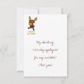 Carte Je ne l'ai pas fait ! Oie drôle (Dos)