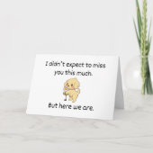 Carte Je ne m’attendais pas à vous manquer autant (Devant)