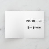 Carte Je ne mange jamais (Intérieur)