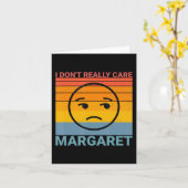 Carte Je ne m'intéresse pas vraiment Margaret Funny Meme (Fleur jaune)