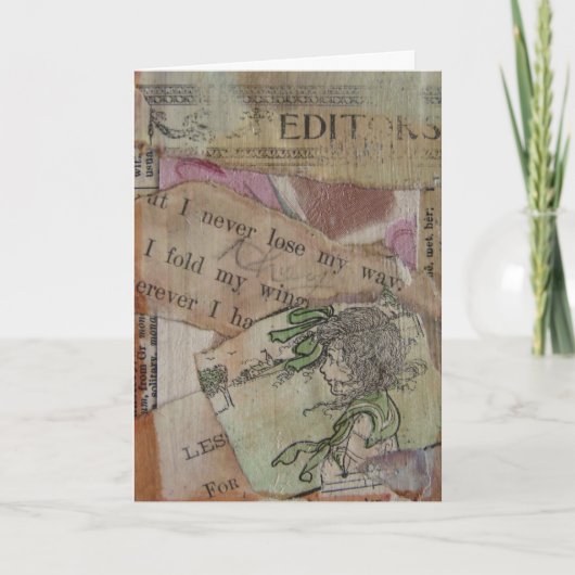 Carte Je Ne Perds Jamais Mon Chemin Collage Médiatique M (Devant)