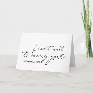 Carte Je ne peux pas attendre pour vous épouser Mariée M