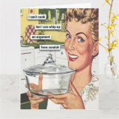 Carte Je ne peux pas cuisiner (Fleur jaune)