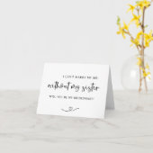Carte Je ne peux pas épouser mon Mr sans ma soeur | Brid (Fleur jaune)