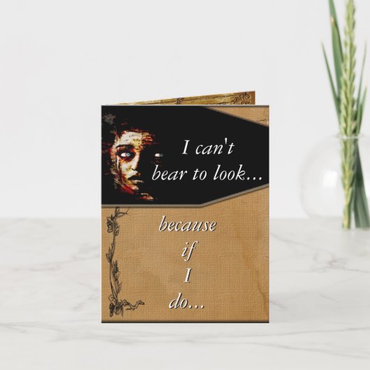 Carte Je ne peux pas l'supporter (Devant)