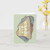 Carte Je ne peux pas plier serviettes drôle de linge jou (Fleur jaune)