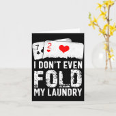 Carte Je ne plie même pas mon linge (Fleur jaune)