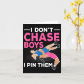 Carte Je ne pourchasse pas les garçons Je ne les pourcha (Fleur jaune)