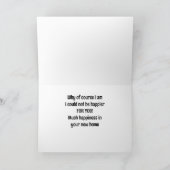 CARTE JE NE POURRAIS ÊTRE PLUS "HEUREUX" POUR "VOUS" (Intérieur)