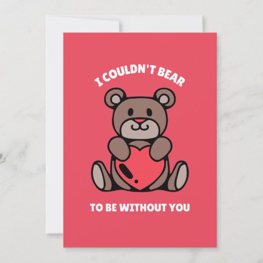 Carte Je ne pourrais pas supporter d'être sans toi (Devant)