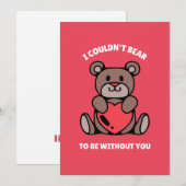 Carte Je ne pourrais pas supporter d'être sans toi (Devant / Derrière)