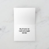 CARTE JE NE POUVAIS PAS ÊTRE "HEUREUX" POUR "VOUS" (Intérieur)