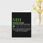 Carte Je Ne Recommanderais Pas Funny Mentals Santé (Fleur jaune)