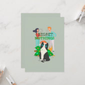 Carte Je ne regrette rien - CatChristmas (Devant/Arrière en situation)