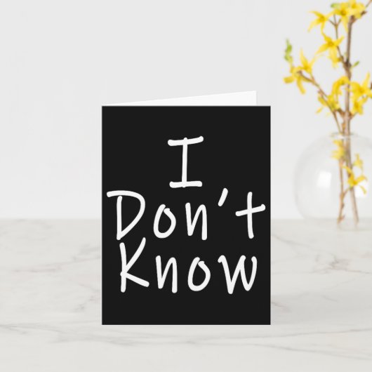 Carte Je ne sais pas  (Fleur jaune)