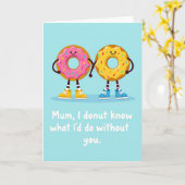 Carte Je Ne Sais Pas Maman Donut (Fleur jaune)