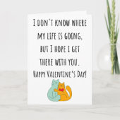 Carte Je ne sais pas où va ma vie Saint-Valentin (Devant)