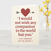 Carte Je ne souhaiterais aucun compagnon au monde... (Fleur jaune)