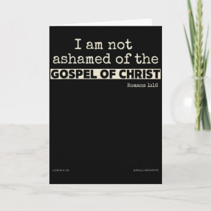 Carte Je ne suis pas honteux de l'évangile du Christ