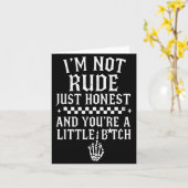 Carte Je ne suis pas impoli, juste honnête et vous êtes (Fleur jaune)