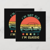 Carte Je ne suis pas vieux Je suis classique (Devant / Derrière)