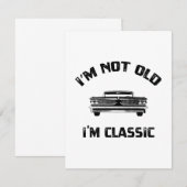 Carte Je ne suis pas vieux Je suis juste classique (Devant / Derrière)