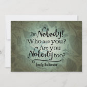 Carte Je ne suis personne citée (Devant)