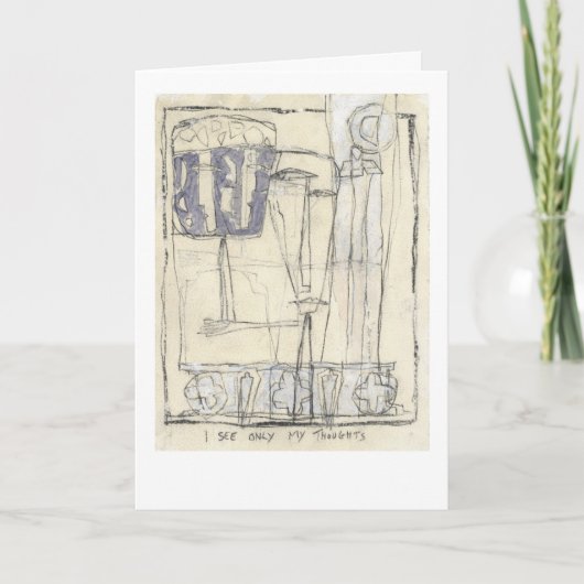 Carte Je ne vois que mes pensées (Devant)